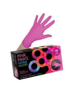 Framar Pink Paws Small Nitrile Gloves 50 Pairs