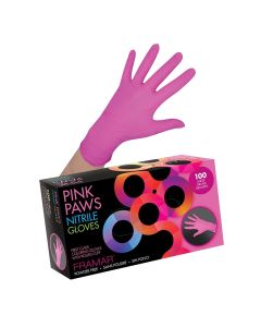 Framar Pink Paws Large Nitrile Gloves 50 Pairs