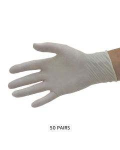 Powder Free Latex Large Disposable Gloves x 50 Pairs 