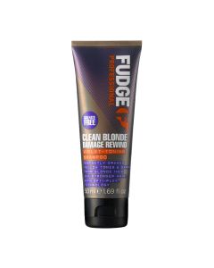 Fudge Professional Clean Blonde Damage Rewind Violet-Toning Shampoo 50ml