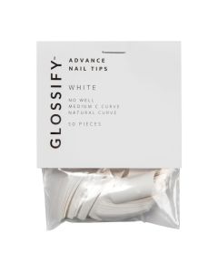 Glossify Advance White Nail Tips Size 1 x 50