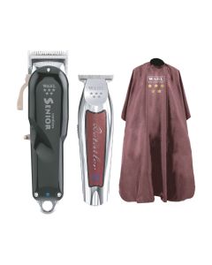 Wahl 5 Star Cordless Senior Clipper and Detailer Trimmer Kit with FREE Cape
