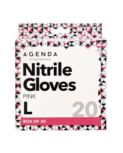 Nitrile Gloves UltraFlex Pink Large x 10 Pairs