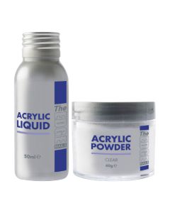 The Edge Acrylic Powder Clear 40g & Free Liquid Monomer 50ml