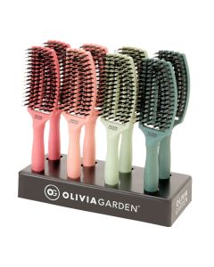 Olivia Garden Fingerbrush Medium Display Stand 8 Brushes Fall Collection