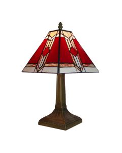 Tiffany Aztec Antique Brass Table Lamp by ValueLights