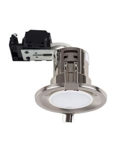 Fire Rated GU10 Downlight Satin Nickel No Bulb by ValueLights