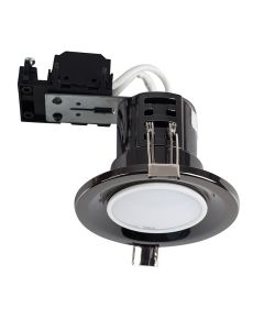 Fire Rated GU10 Downlight Black Chrome No Bulb by ValueLights