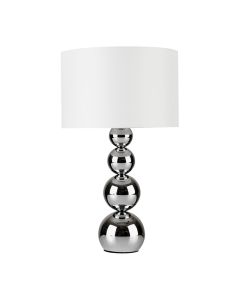 Maxi Marissa Chrome Table Lamp White Shade by ValueLights