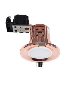 Fire Rated GU10 Downlight Polished Copper No Bulb by ValueLights