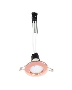 Steel Fixed GU10 Downlight Copper No Bulb by ValueLights
