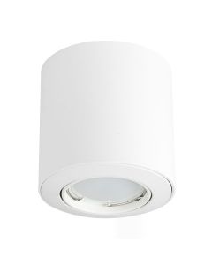 Surface Mounted Tiltable Downlight GU10 White No Bulb by ValueLights