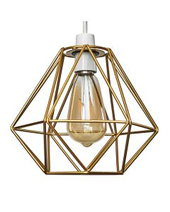 Diablo Gold Painted Wire Frame Non Electric Pendant Shade by ValueLights