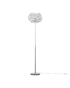 Hudson Intertwined Touch Floor Lamp Chrome & Clear by ValueLights