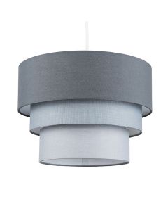 Aztec Pyramid Grey and White Pendant Shade by ValueLights