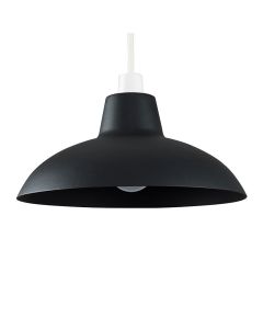 Civic Black Metal Pendant Shade by ValueLights