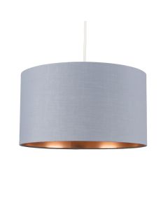 Reni Large Pendant Shade Grey & Copper Inner by ValueLights