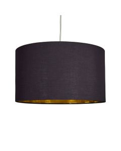 Reni XL Pendant Drum Shade Black & Gold Inner Non Electric by ValueLights