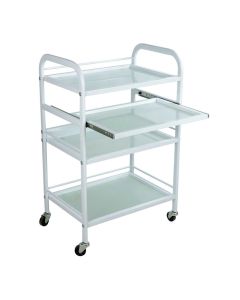 Lotus Beauty Spa Cart White with 4 Glass Shelves