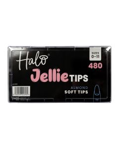 Halo Jellie Almond Sizes 0-11 Nail Tips x 480