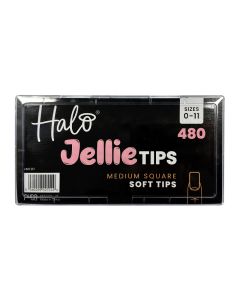 Halo Jellie Medium Square Sizes 0-11 Nail Tips x 480