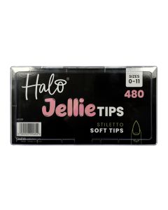 Halo Jellie Stiletto Sizes 0-11 Nail Tips x 480