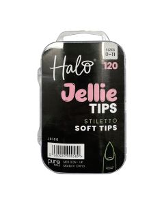 Halo Jellie Stiletto Sizes 0-11 Nail Tips x 120