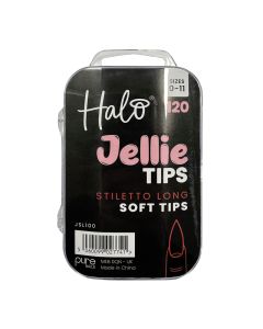 Halo Jellie Stiletto Long Sizes 0-11 Nail Tips x 120