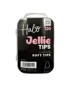 Halo Jellie Coffin, Sizes 0-11 Nail Tips x 120
