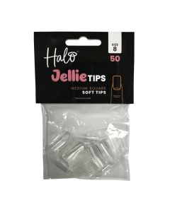 Halo Jellie Medium Square, Size 8 Nail Tips x 50