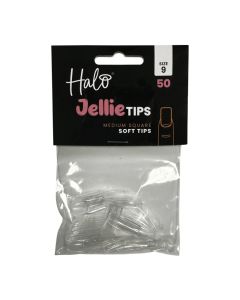 Halo Jellie Medium Square Size 9 Nail Tips x 50