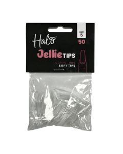 Halo Jellie Coffin Long Size 5 Nail Tips x 50
