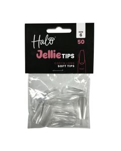 Halo Jellie Coffin Long Sizes 6 Nail Tips x 50