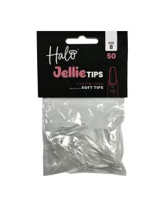 Halo Jellie Coffin Long Size 8 Nail Tips x 50