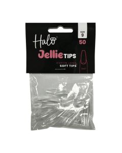 Halo Jellie Coffin Long Size 9 Nail Tips x 50