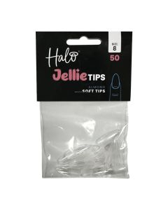 Halo Jellie Almond Size 8 Nail Tips x 50