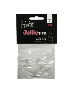 Halo Jellie Stiletto Size 5 Nail Tips x 50