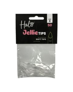 Halo Jellie Stiletto Size 8 Nail Tips x 50
