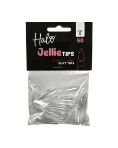 Halo Jellie Stiletto Long Size 5 Nail Tips x 50