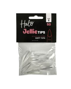 Halo Jellie Stiletto Long Sizes 6 Nail Tips x 50