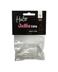 Halo Jellie Stiletto Long Size 7 Nail Tips x 50