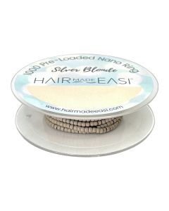 Hair Made Easi Pre-loaded Silicone Lined Nano Rings Blonde (Silver) x 1000