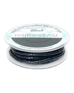 Hair Made Easi Pre-loaded Silicone Lined Micro Rings Black x 1000