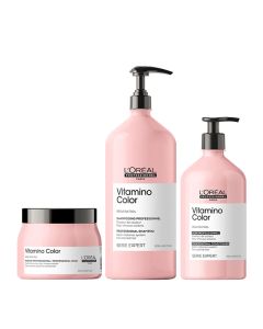 Serie Expert Vitamino Colour Shampoo 1500ml, Conditioner 750ml & Masque 500ml byL’Oréal Professionne
