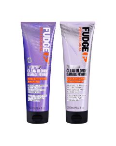 Fudge Professional Every Day Clean Blonde Damage Rewind Shampoo & Conditioner 250ml