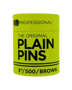 LJ Professional 3" Plain Hairpins Brown (500pcs)
