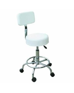 Lotus Compact Beauty Stool with Backrest + Footrest