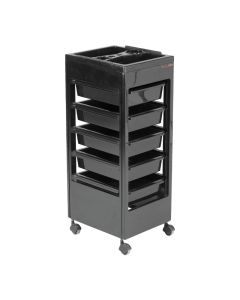REM Studio Trolley Black with Accessory Top Tray
