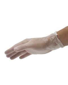 Salons Direct Large Disposable Powder Free Clear Vinyl Gloves x 50 Pairs
