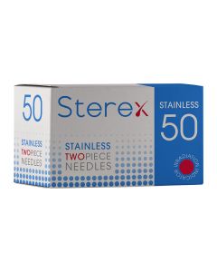 Sterex Stainless Steel Two Piece Needles F3S Short - Box of 50